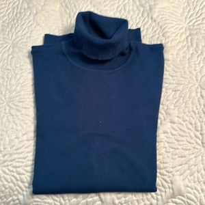 Blue turtleneck sweater